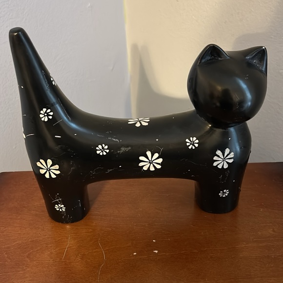 Vintage soapstone abstract cat sculpture - Picture 3 of 6